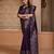 Purple banglori handloom raw silk with rich weaving pallu saree with blouse piece
