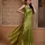 Green color khadi tussar silk thread & kantha stitched border work saree with blouse