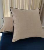 Beige Cotton Cushion Cover  – 18x18 | Minimalist Sofa & Bed Pillow Cover | Modern Cotton Throw Pillow