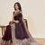 wine satin silk blend saree with unstiched blouse