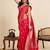 pink jacquard saree with unstiched blouse