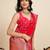 pink jacquard saree with unstiched blouse