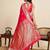 pink jacquard saree with unstiched blouse