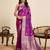 violet jacquard saree with unstiched blouse