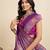 violet jacquard saree with unstiched blouse