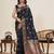 black jacquard saree with unstiched blouse