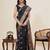 black jacquard saree with unstiched blouse