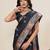 black jacquard saree with unstiched blouse