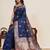 blue jacquard saree with unstiched blouse