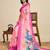 Baby pink chinon saree with unstiched blouse