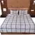 Polysilk Plain Checks Design Bed Cover Set