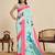 Ice blue chinon saree with unstiched blouse