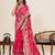 red cotton blend saree with unstiched blouse