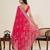 red cotton blend saree with unstiched blouse