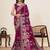 violet cotton blend saree with unstiched blouse