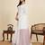 white linen saree with unstiched blouse