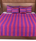 Polysilk Stripes Design Bed Cover Set