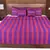 Polysilk Stripes Design Bed Cover Set