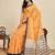yellow linen saree with unstiched blouse