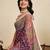 violet linen saree with unstiched blouse