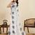 white linen saree with unstiched blouse