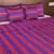 Polysilk Stripes Design Bed Cover Set