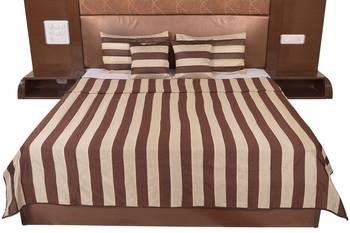 Polysilk Stripes Design Bed Cover Set 1