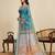 sea green linen saree with unstiched blouse
