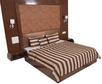 Polysilk Stripes Design Bed Cover Set 2