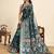 teal green soft art silk sarees with unstiched blouse