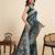 teal green soft art silk sarees with unstiched blouse