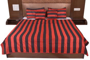Polysilk Stripes Design Bed Cover Set 1