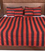 Polysilk Stripes Design Bed Cover Set
