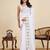 white georget soft saree with unstiched blouse