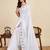 white georget soft saree with unstiched blouse