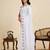 white georget soft saree with unstiched blouse