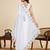 white georget soft saree with unstiched blouse
