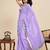 lavender georget soft saree with unstiched blouse