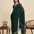 green georget soft saree with unstiched blouse