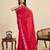red georget soft saree with unstiched blouse