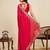 red georget soft saree with unstiched blouse