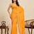 yellow georget soft saree with unstiched blouse