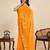 yellow georget soft saree with unstiched blouse