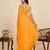 yellow georget soft saree with unstiched blouse