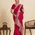 Pink vichitra soft silk saree with unstiched blouse