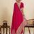 Pink vichitra soft silk saree with unstiched blouse