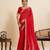 Red vichitra soft silk  saree with unstiched blouse