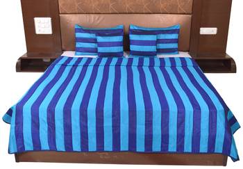 Polysilk Stripes Design Bed Cover Set 1