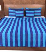 Polysilk Stripes Design Bed Cover Set
