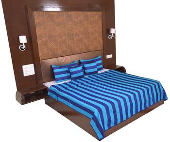 Polysilk Stripes Design Bed Cover Set 2